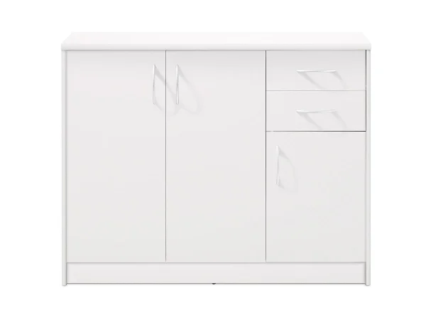 Kommode mit 3 Türen weiß 109 cm - OPTIMUS