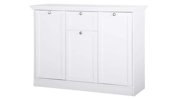 Kommode mit 3 Türen weiß 120 cm - LANDWOOD