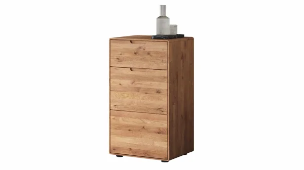 Kommode mit Schublade Wildeiche massiv 51 x 40 cm - LUCAS