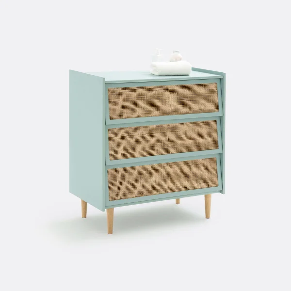 Kommode Taga Mit 3 Rattanschubladen