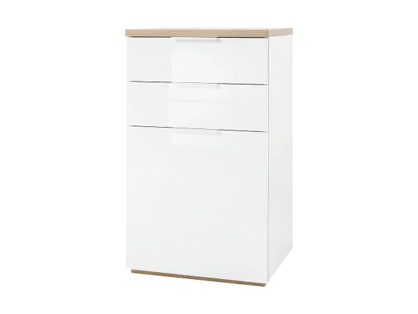 Kommode weiß - Riviera Eiche 60 cm - MUNDI