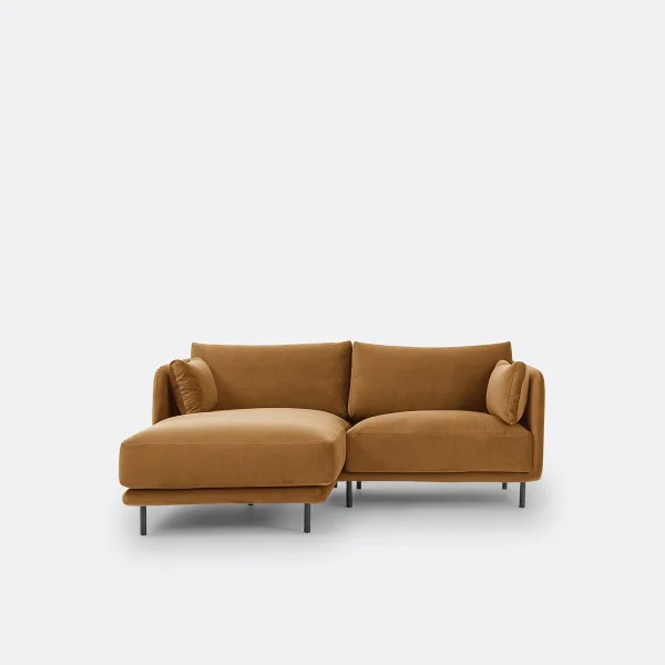 Kompaktecksofa Mit Ecke Links Victor, Samt