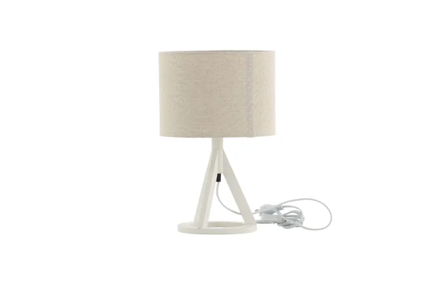 Kona Beleuchtung Tischlampe 25x18x50,5cm stof beige, weiß.