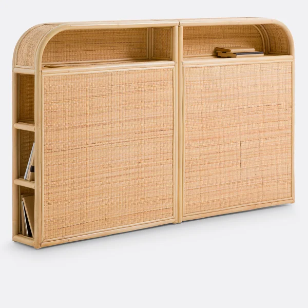 Kopfteil Ladara Mit Fächern, Rattan