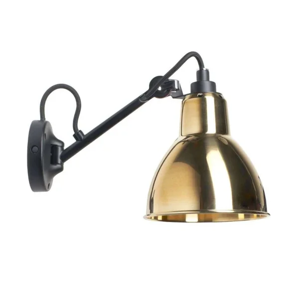 Lampe Gras - 104 Wandleuchte Schwarz/Messing