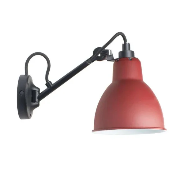 Lampe Gras - 104 Wandleuchte Schwarz/Rot