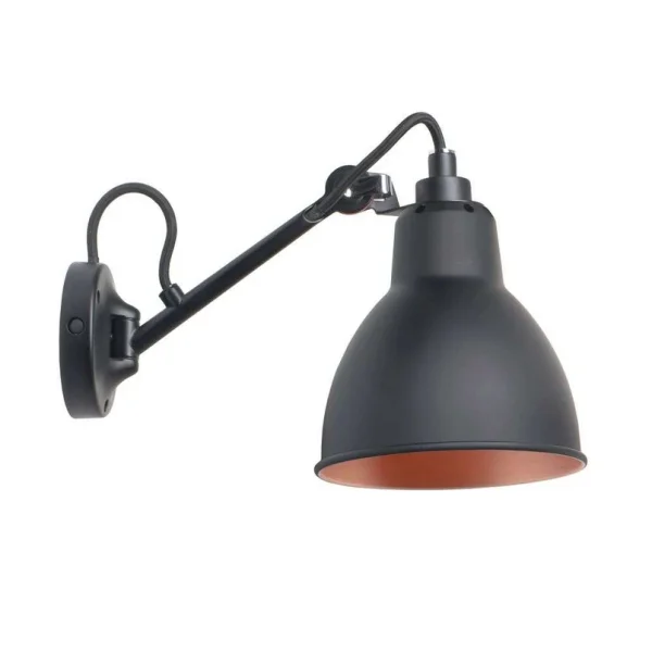 Lampe Gras - 104 Wandleuchte Schwarz/Schwarz/Kupfer
