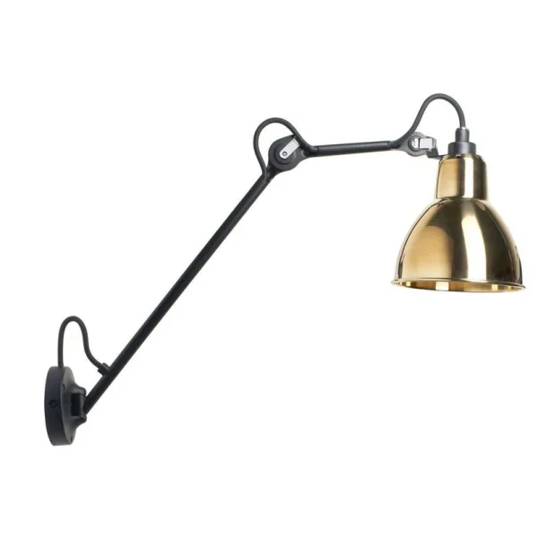 Lampe Gras - 122 Wandleuchte Schwarz/Messing