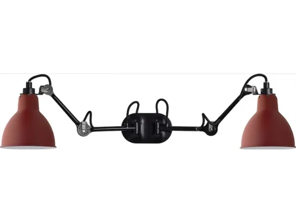 Lampe Gras - 204 Double Wandleuchte Black/Red