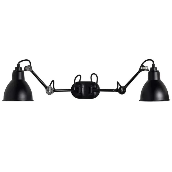 Lampe Gras - 204 Double Wandleuchte Schwarz