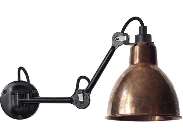 Lampe Gras - 204 Wandleuchte Black/Raw Copper