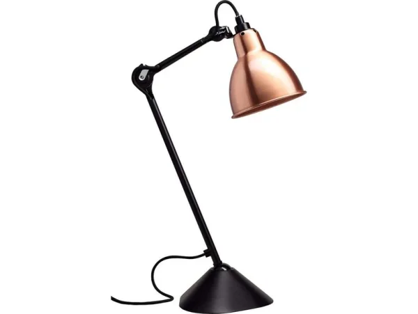 Lampe Gras - 205 Tischleuchte Schwarz/Kupfer