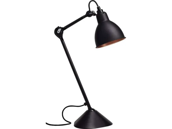 Lampe Gras - 205 Tischleuchte Schwarz/Schwarz/Kupfer