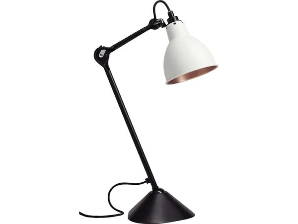 Lampe Gras - 205 Tischleuchte Schwarz/Weiß/Kupfer