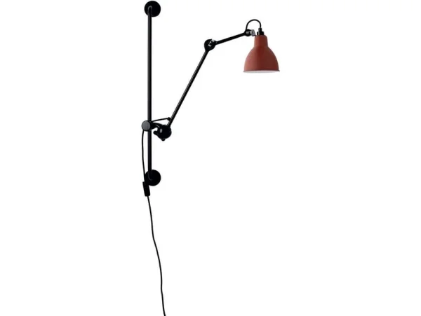 Lampe Gras - 210 Wandleuchte Schwarz/Rot