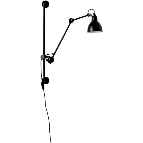 Lampe Gras - 210 Wandleuchte Schwarz/Satin
