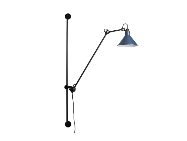 Lampe Gras - 214 Wandleuchte Conic Schwarz/Blau Lampe Gras