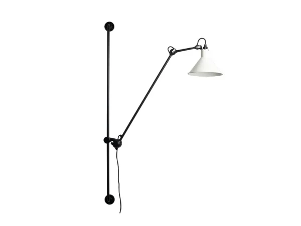 Lampe Gras - 214 Wandleuchte Conic Schwarz/Weiß
