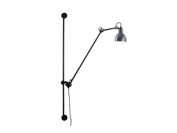 Lampe Gras - 214 Wandleuchte Round Chrome/Black
