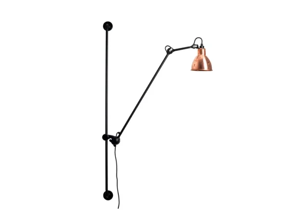 Lampe Gras - 214 Wandleuchte Round Schwarz/Kupfer