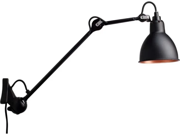 Lampe Gras - 222 Wandleuchte Schwarz/Schwarz/Kupfer