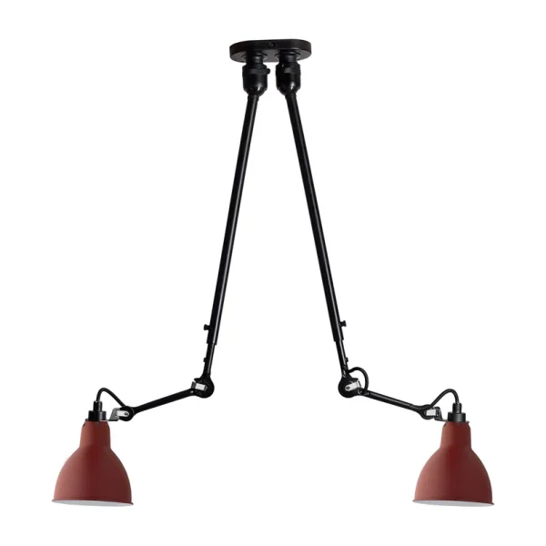 Lampe Gras - 302 Doppelt Deckenleuchte Rot