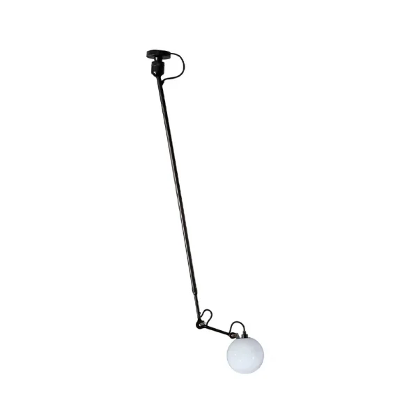 Lampe Gras - 302 L Deckenleuchte Ø175 Schwarz/Opal Glas