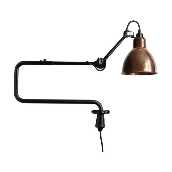 Lampe Gras - 303 Wandleuchte Schwarz/Raw Kupfer