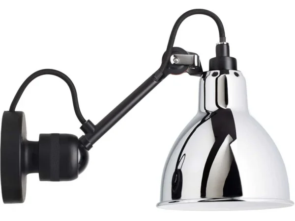 Lampe Gras - 304 Wandleuchte Schwarz/Chrom