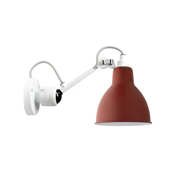 Lampe Gras - 304 Wandleuchte Weiß/Rot