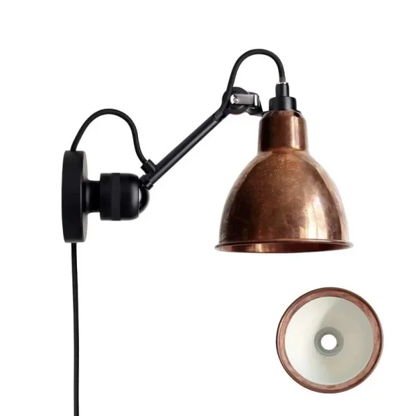 Lampe Gras - 304CA Wandleuchte Raw Copper/White