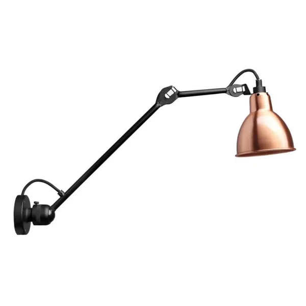 Lampe Gras - 304L40 Wandleuchte Schwarz/Kupfer/Weiß