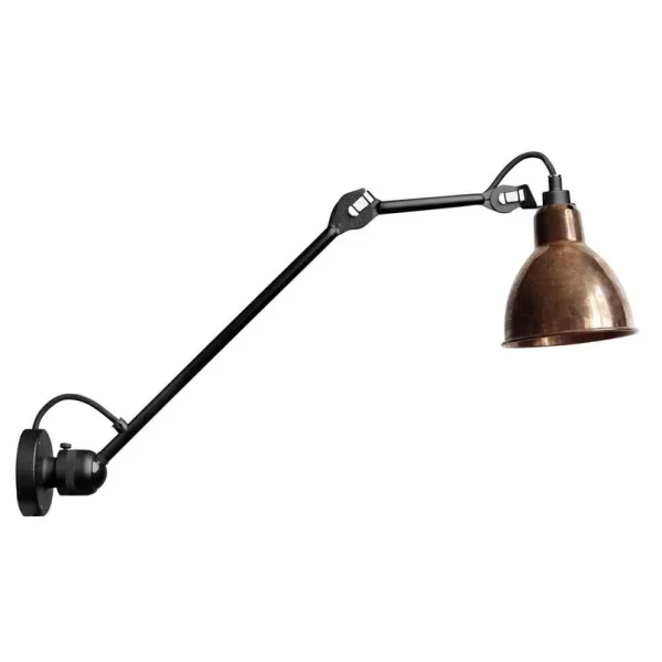 Lampe Gras - 304L40 Wandleuchte Schwarz/Raw Kupfer