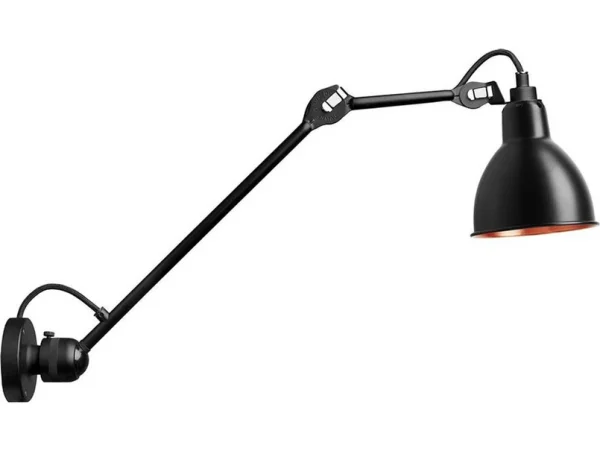 Lampe Gras - 304L40 Wandleuchte Schwarz/Schwarz/Kupfer