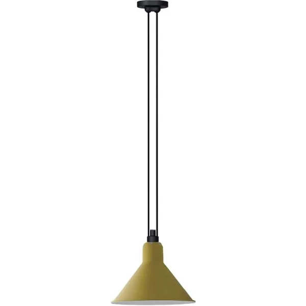 Lampe Gras - 322 L Pendelleuchte Konisch Gelb