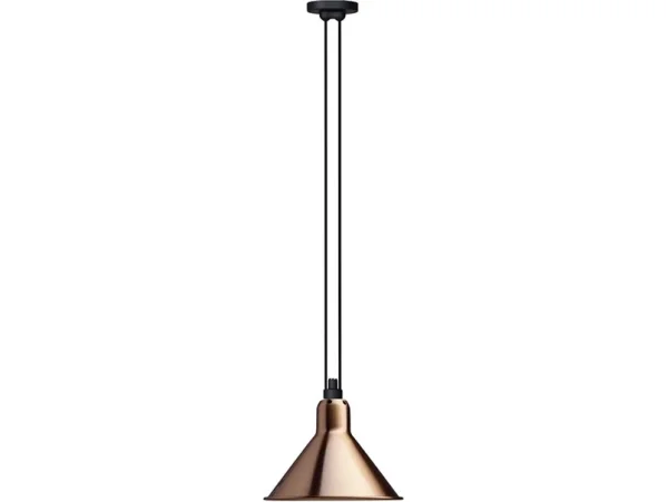 Lampe Gras - 322 L Pendelleuchte Konisch Kupfer