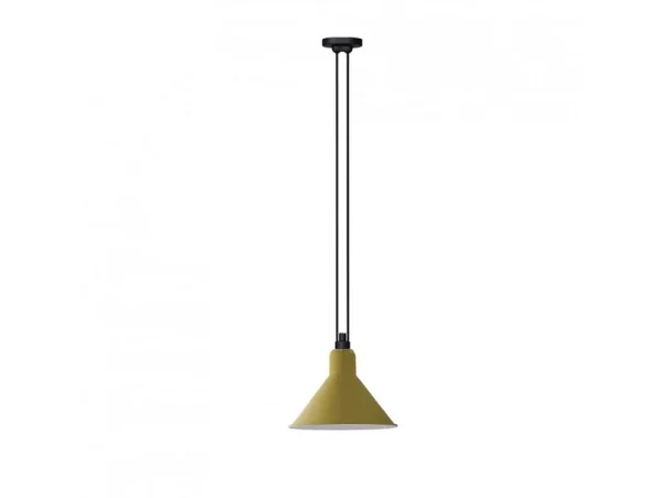 Lampe Gras - 322 XL Pendelleuchte Konisch Gelb
