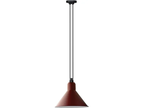 Lampe Gras - 322 XL Pendelleuchte Konisch Rot