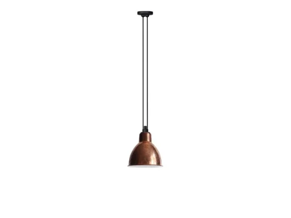 Lampe Gras - 322 XL Pendelleuchte Round Raw Copper/White