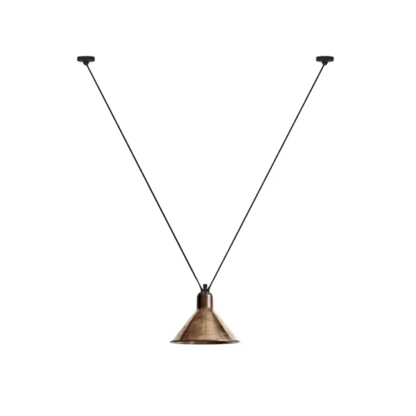 Lampe Gras - 323 L Pendelleuchte Conical Raw Copper