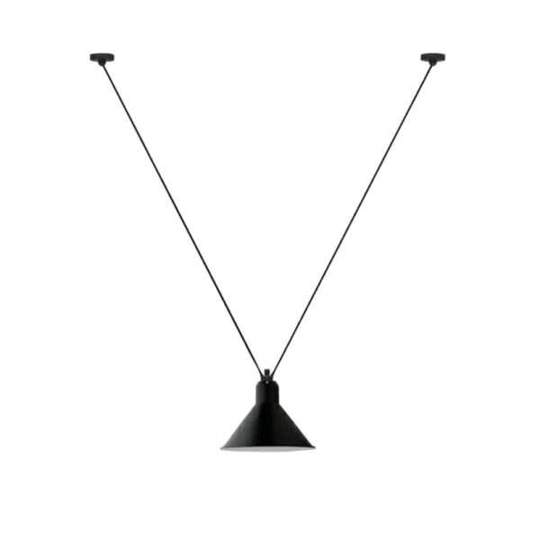 Lampe Gras - 323 L Pendelleuchte Konisch Schwarz