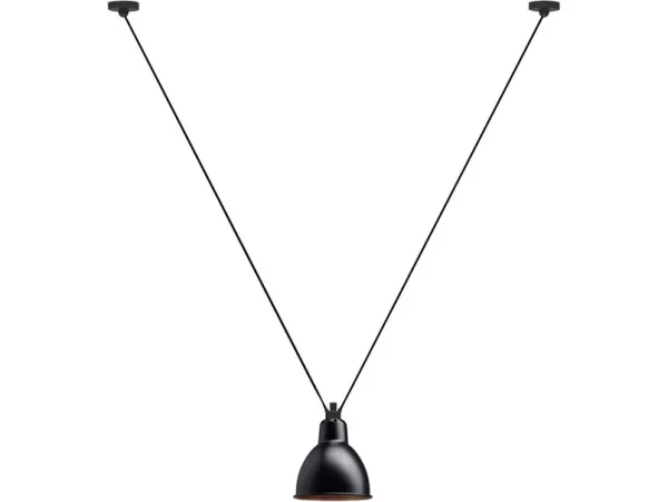 Lampe Gras - 323 L Pendelleuchte Round Black/Copper
