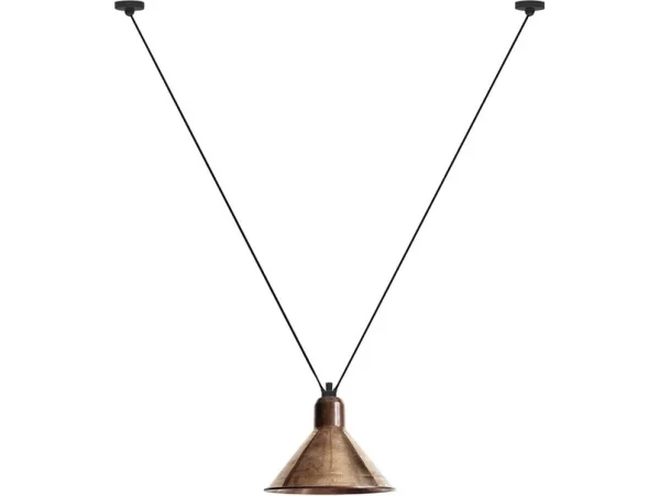 Lampe Gras - 323 XL Pendelleuchte Conical Raw Copper