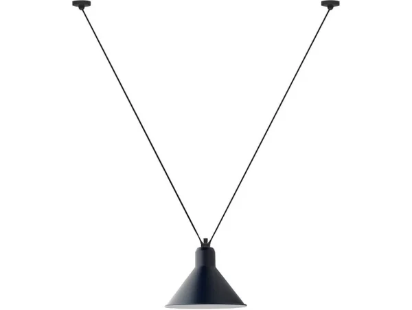 Lampe Gras - 323 XL Pendelleuchte Konisch Blau