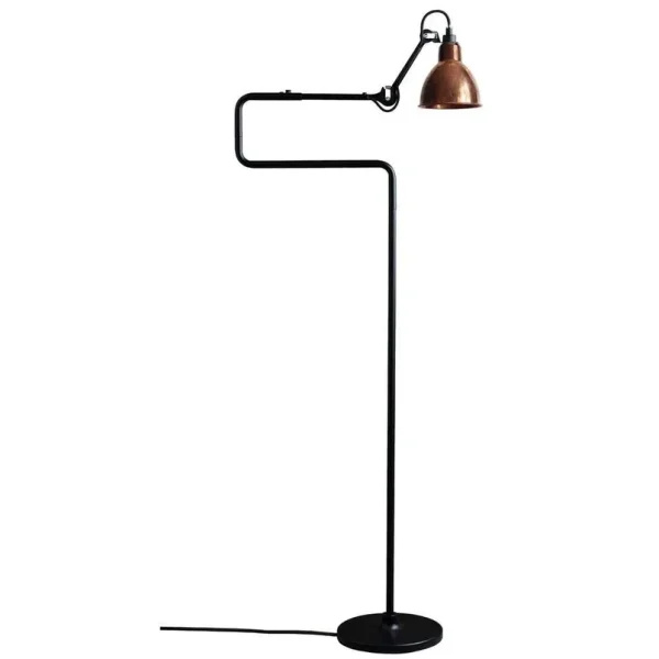 Lampe Gras - 411 Stehleuchte Schwarz/Raw Kupfer