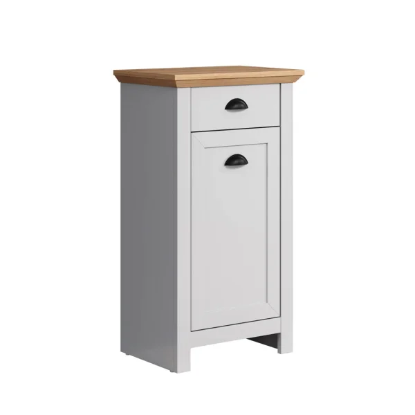 Landside Badschrank 1 Tür, 1 Schublade, grau.