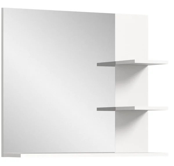 Laredo Bad Spiegel 80cm 3 Ablagen weiß.