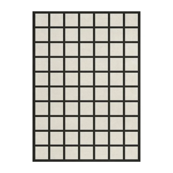 Layered Avenue Checked Wollteppich White, 300 x 400cm