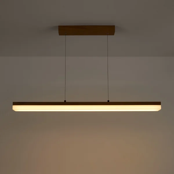 Led-hängeleuchte Segundo, Eiche Und Acryl