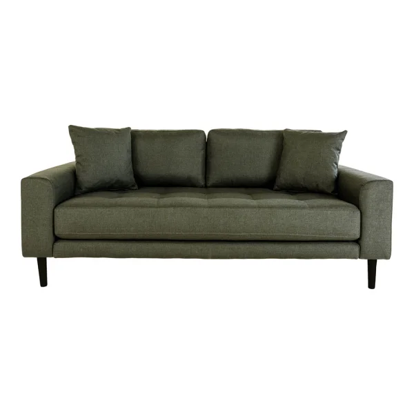 Lido Sofa 2,5 Personen 2 Kissen grün.